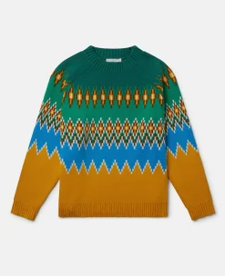 Zig-Zag Fair Isle Knit Jumper