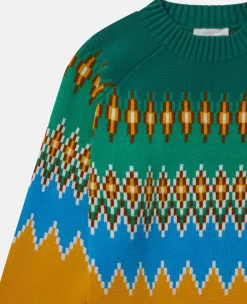 Zig-Zag Fair Isle Knit Jumper