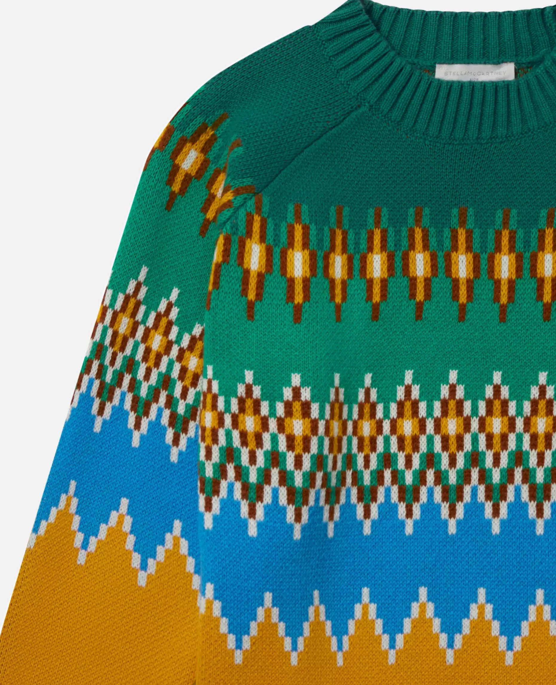 Zig-Zag Fair Isle Knit Jumper