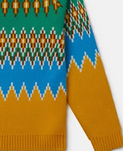 Zig-Zag Fair Isle Knit Jumper